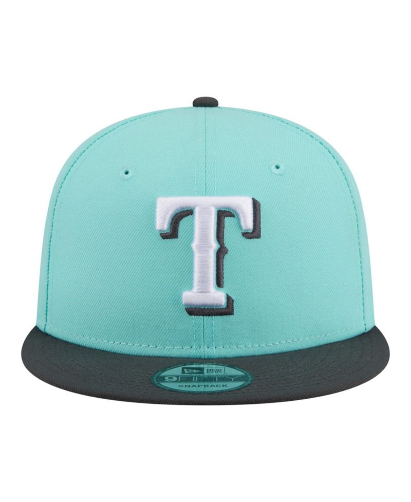 Men's Turquoise/Charcoal Texas Rangers Two-Tone Color Pack 9FIFTY Snapback Hat