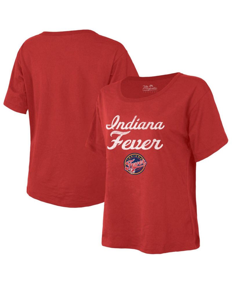 Women's Red Indiana Fever The Edge Premium Boxy T-Shirt
