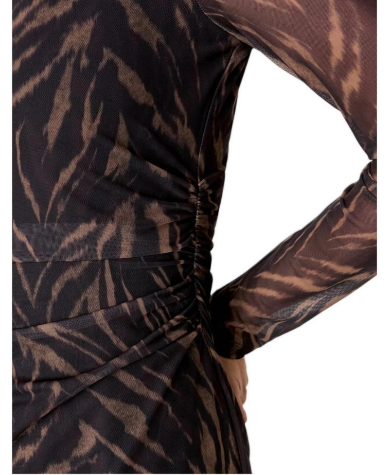 Women's Abstract Zebra Mesh Dress