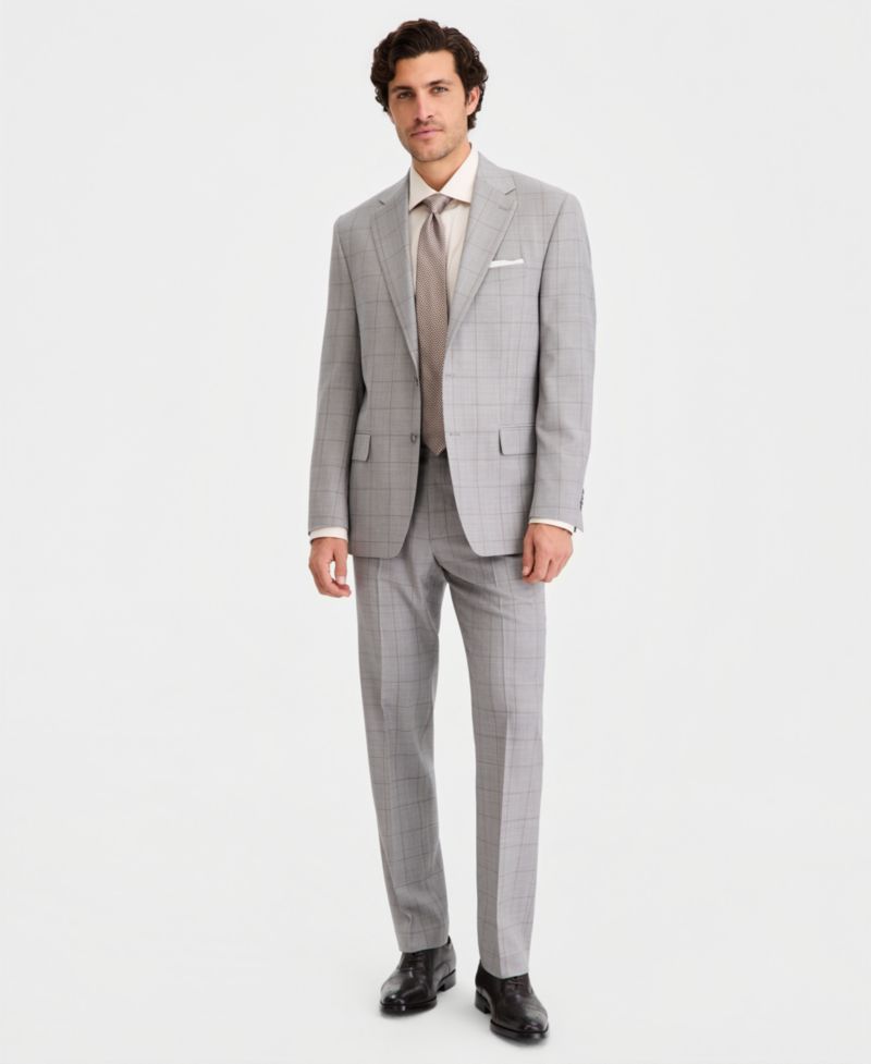 Men's Classic Fit Wool Blend Suit Separates Pant