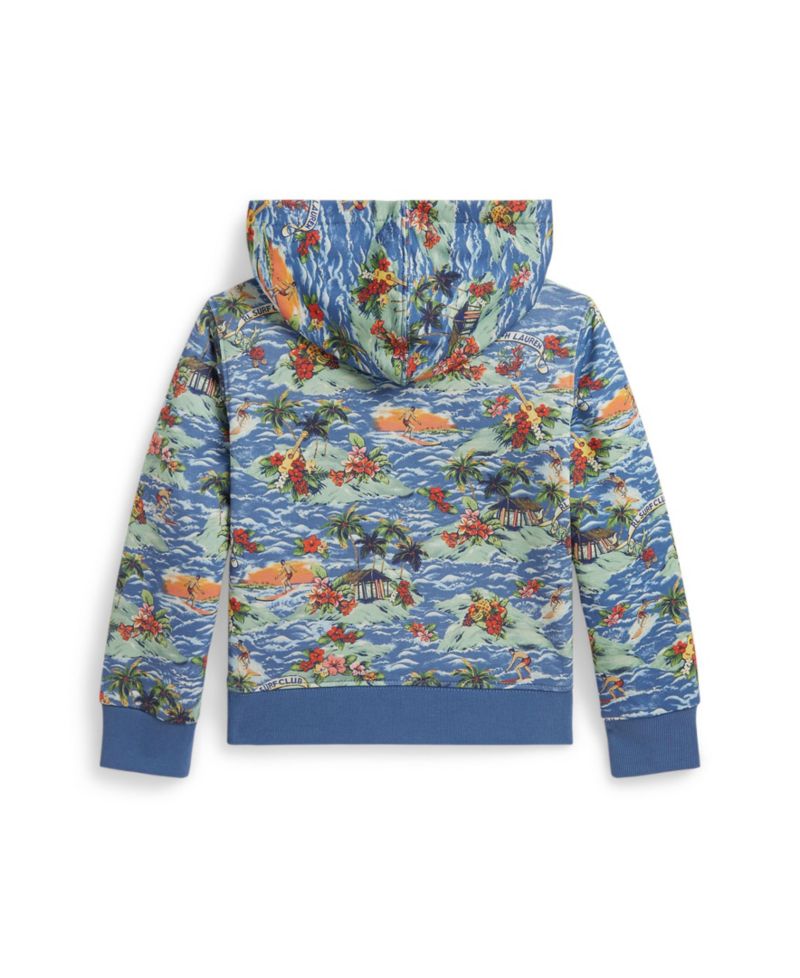 Boys' 2-7 Tropical-Print Ribbed Cuff Hoodie