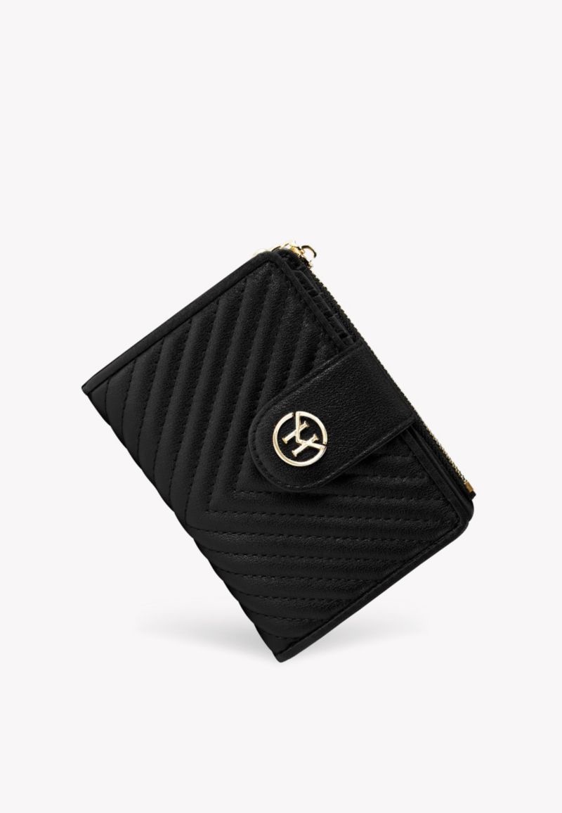 Rosi Women's Genuine Leather Wallets V-stripe Quilted 20+ card slots Victoria Hyde