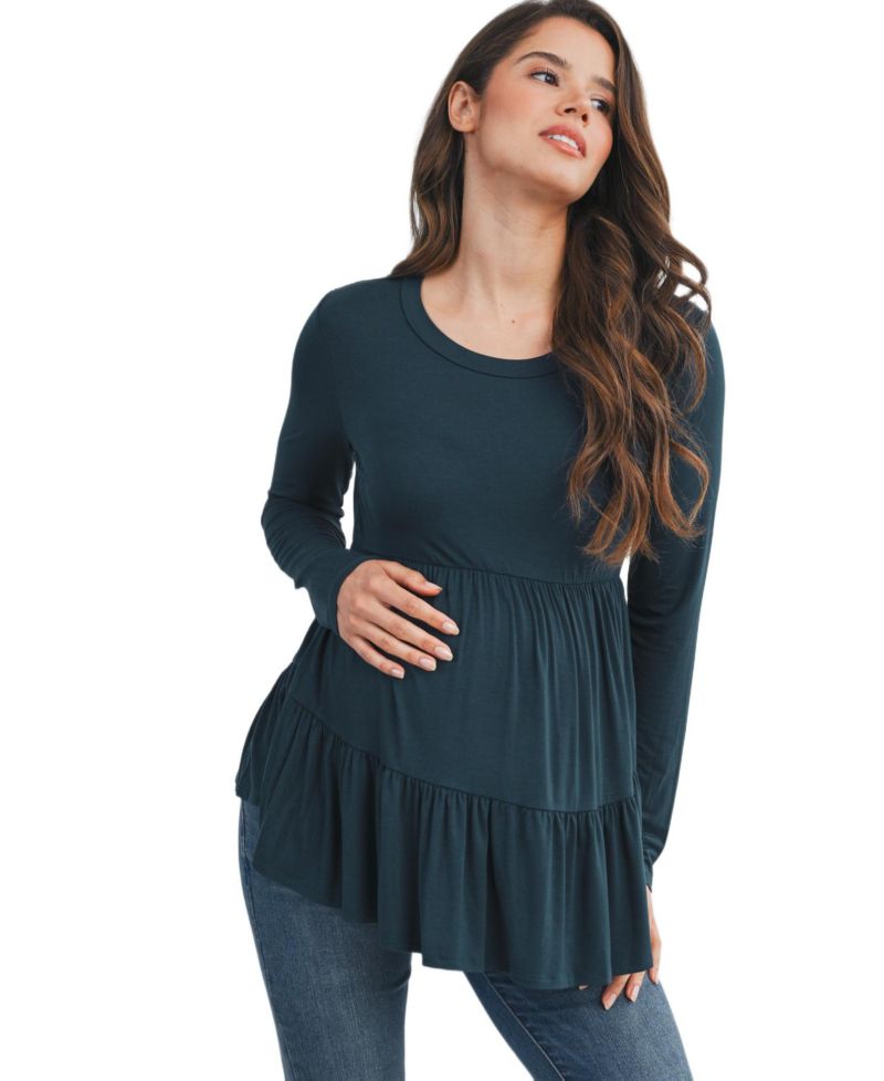 Maternity Long Sleeve Empire Waist Top