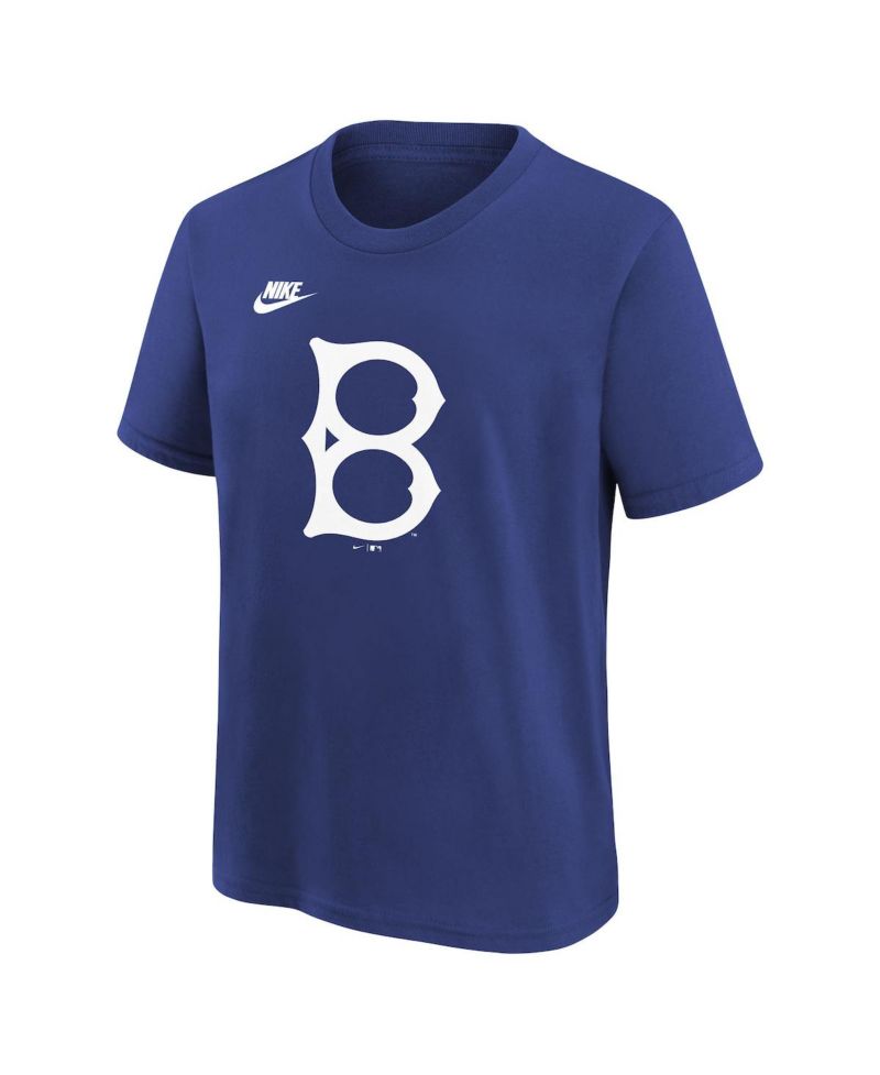 Big Boys and Girls Royal Brooklyn Dodgers Team Logo T-Shirt