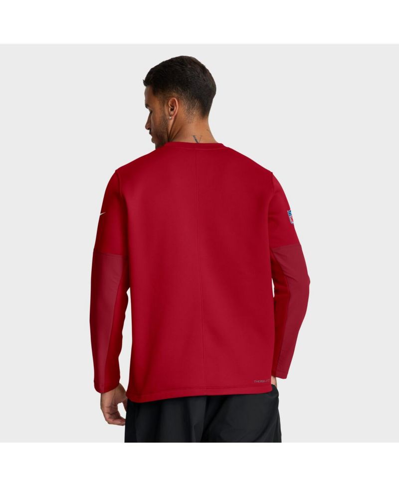 Men's Red Tampa Bay Buccaneers Sideline Coach Therma-FIT Long Sleeve T-Shirt