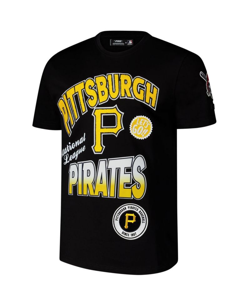 Men's Black Pittsburgh Pirates Turn It Up Dropped Shoulder T-Shirt