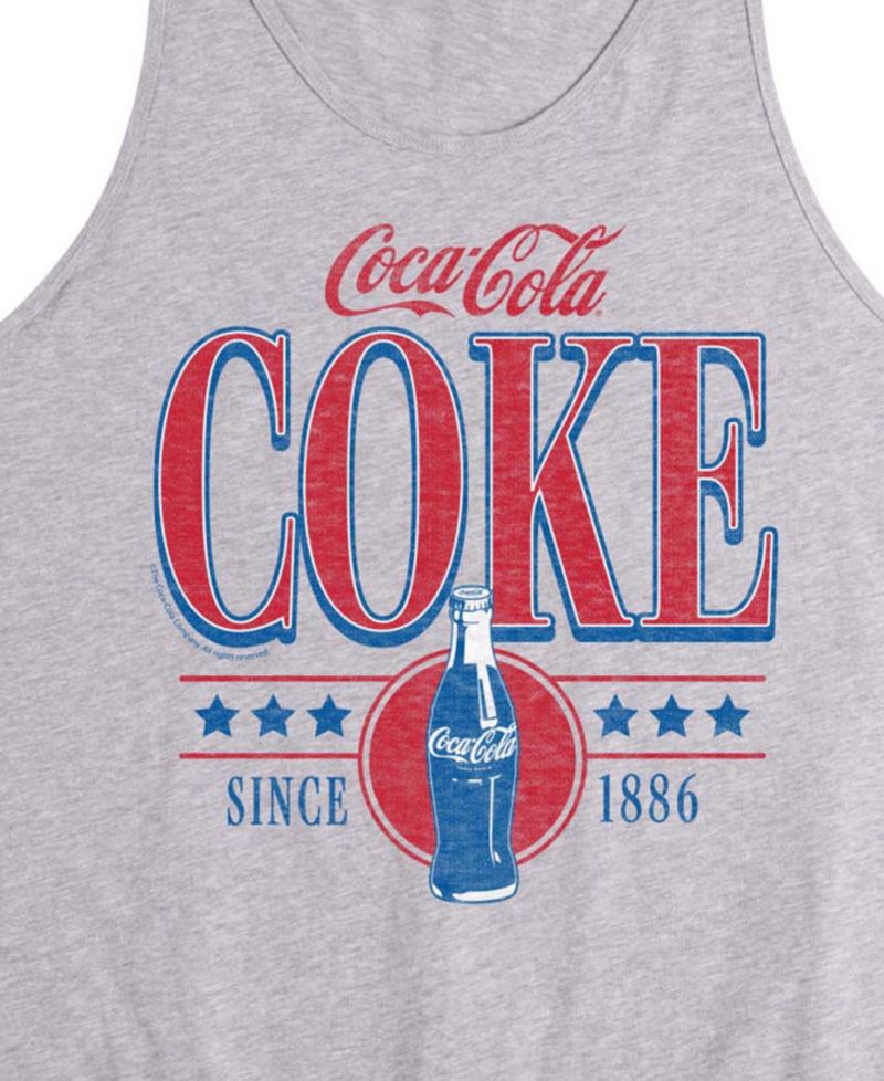 Men's Coca-Cola 90s Collegiate Design Sleeveless Graphic Tank Top