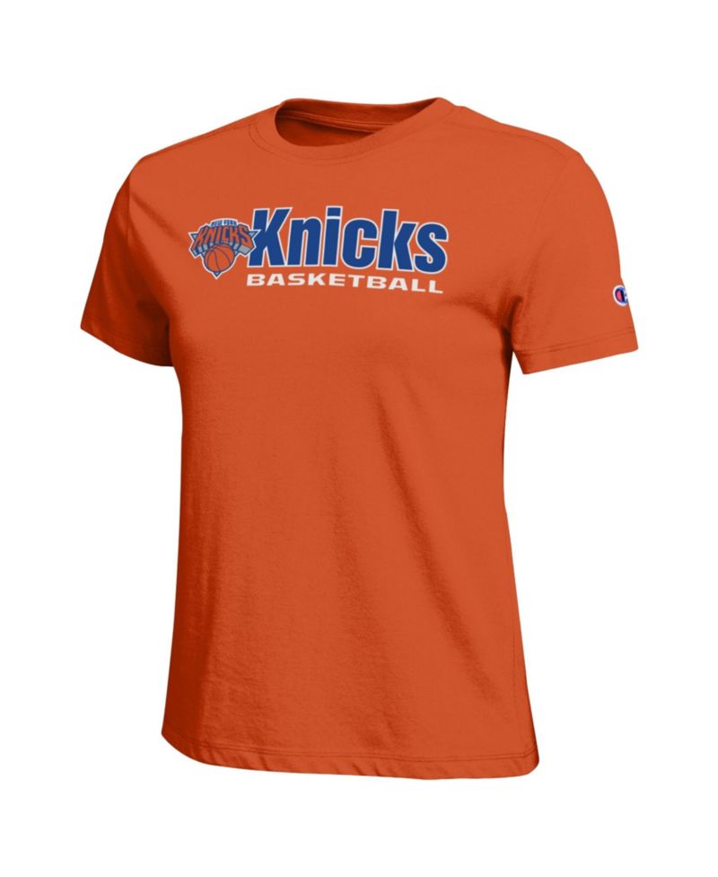 Women's Orange New York Knicks Basketball T-Shirt