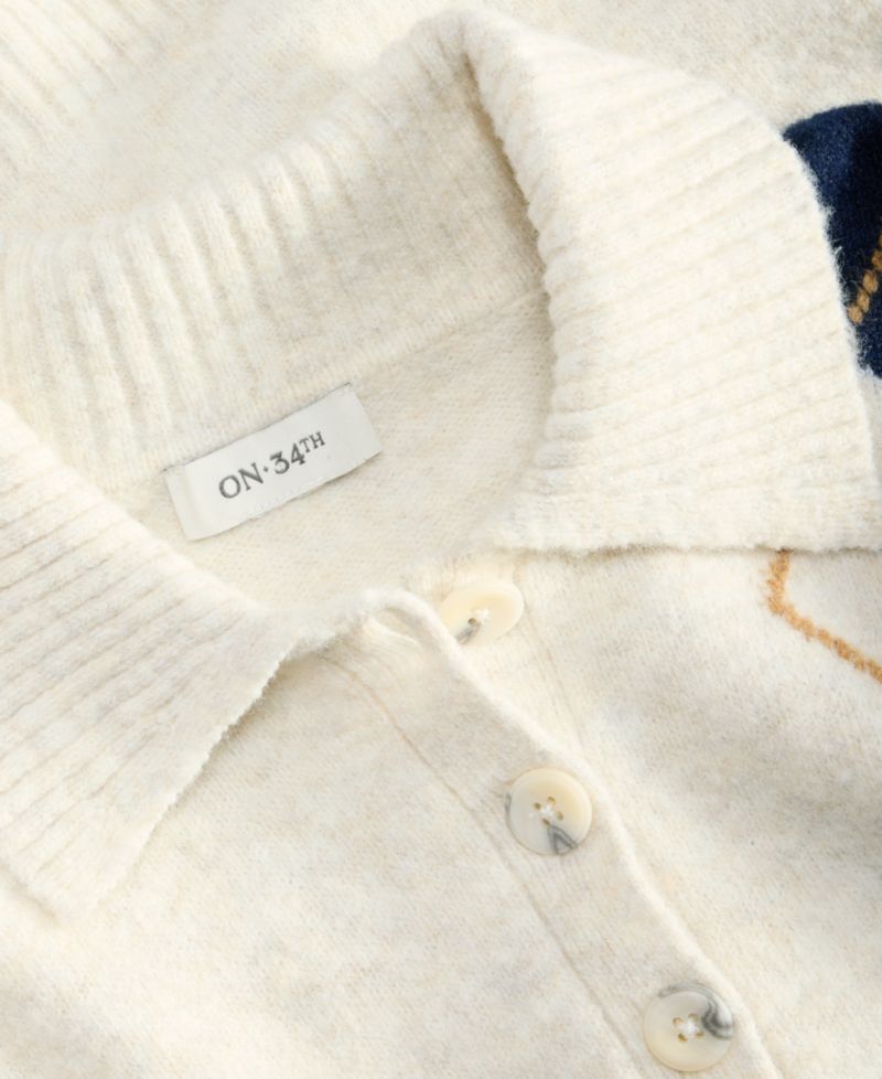 Women's Long-Sleeve Polo Sweater