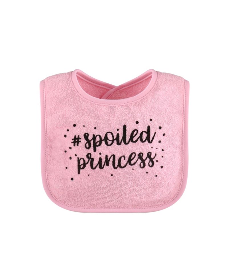 Cotton Feeding Baby Bib, 8pk Girls