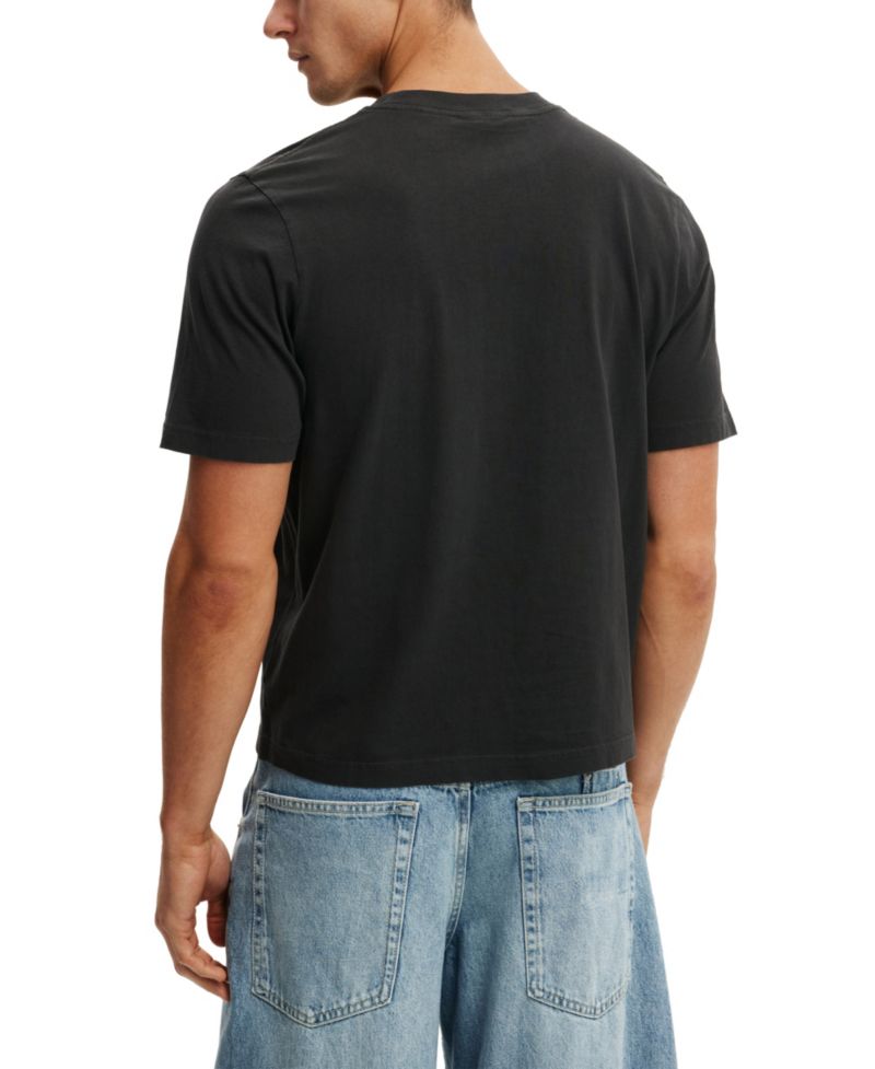 Men's Cropped Graphic Crewneck T-Shirt