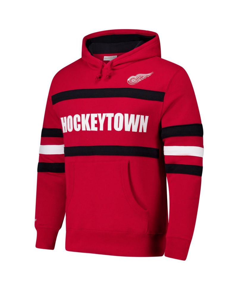 Men's Red Detroit Red Wings Head Coach Slogan Pullover Hoodie
