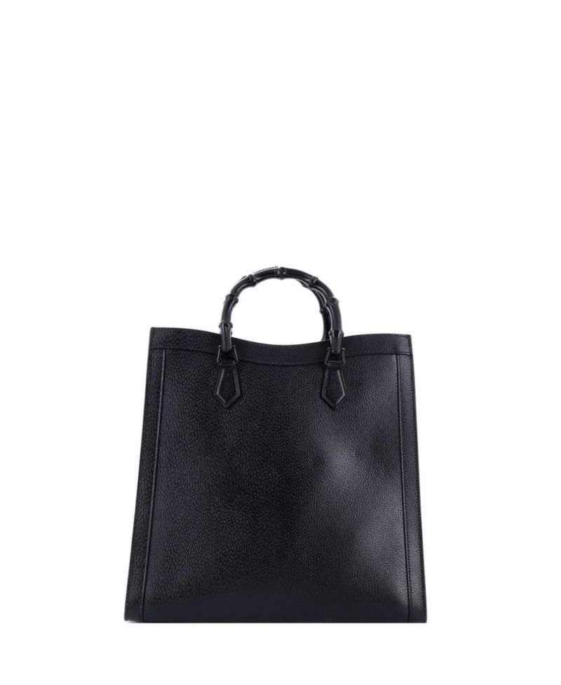 Large Diana NM Bamboo Handle Tote Leather
