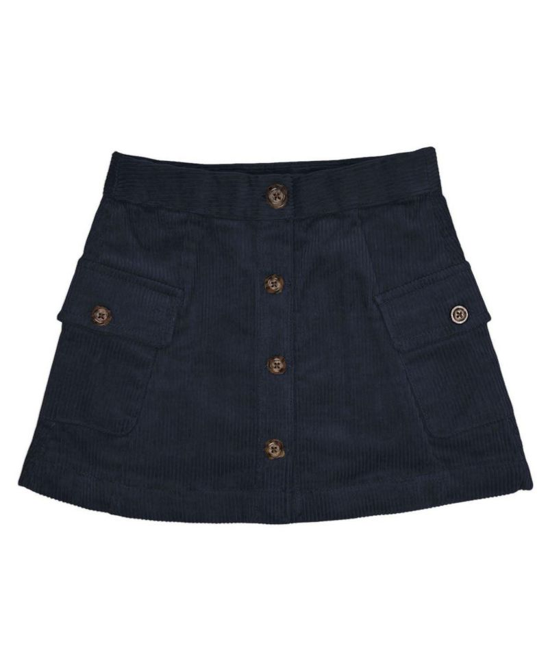 Toddler Girls Organic Corduroy Button Front Skirt
