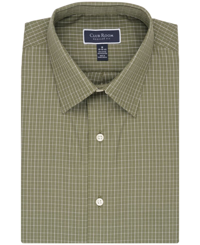 Men's Regular-Fit Micro Check Dress Shirt