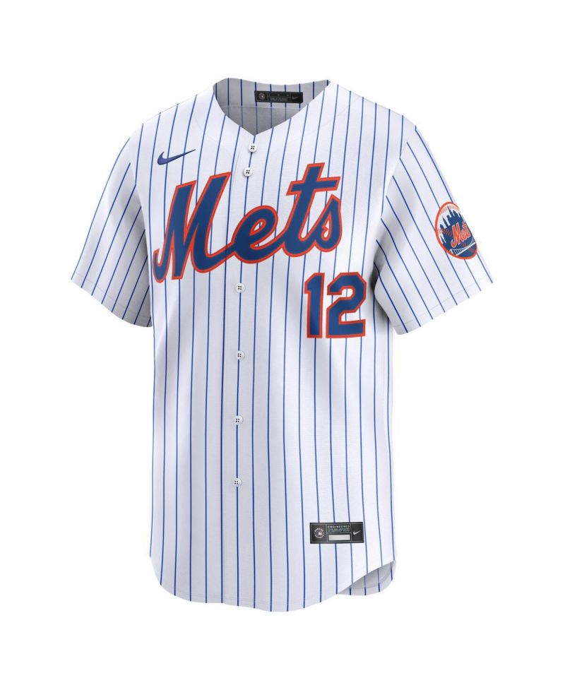 Men's Francisco Lindor White New York Mets Home Limited Jersey