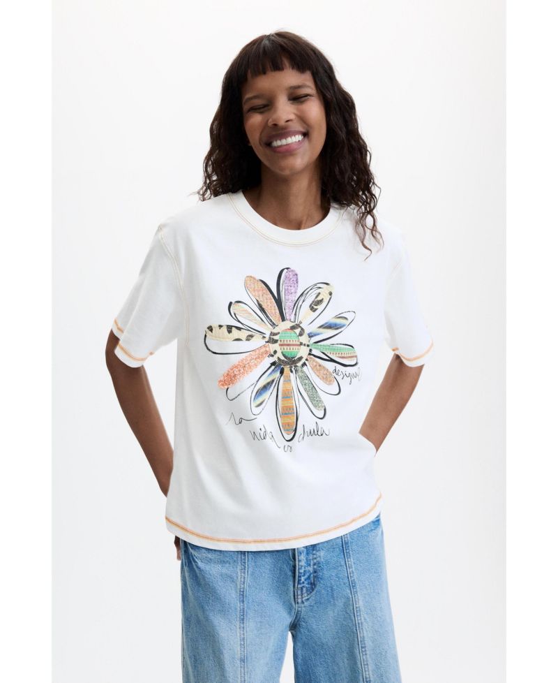 Women's Floral Print T-shirt 100% Cotton