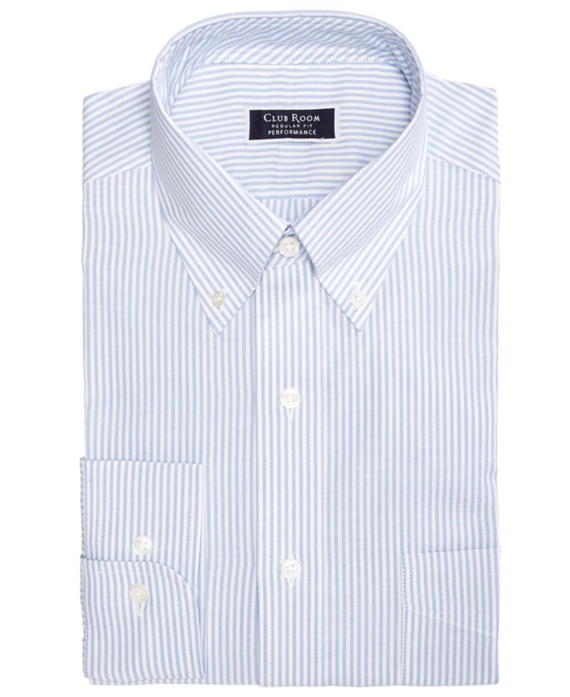 Men's Regular Fit University Stripe Dress Shirt