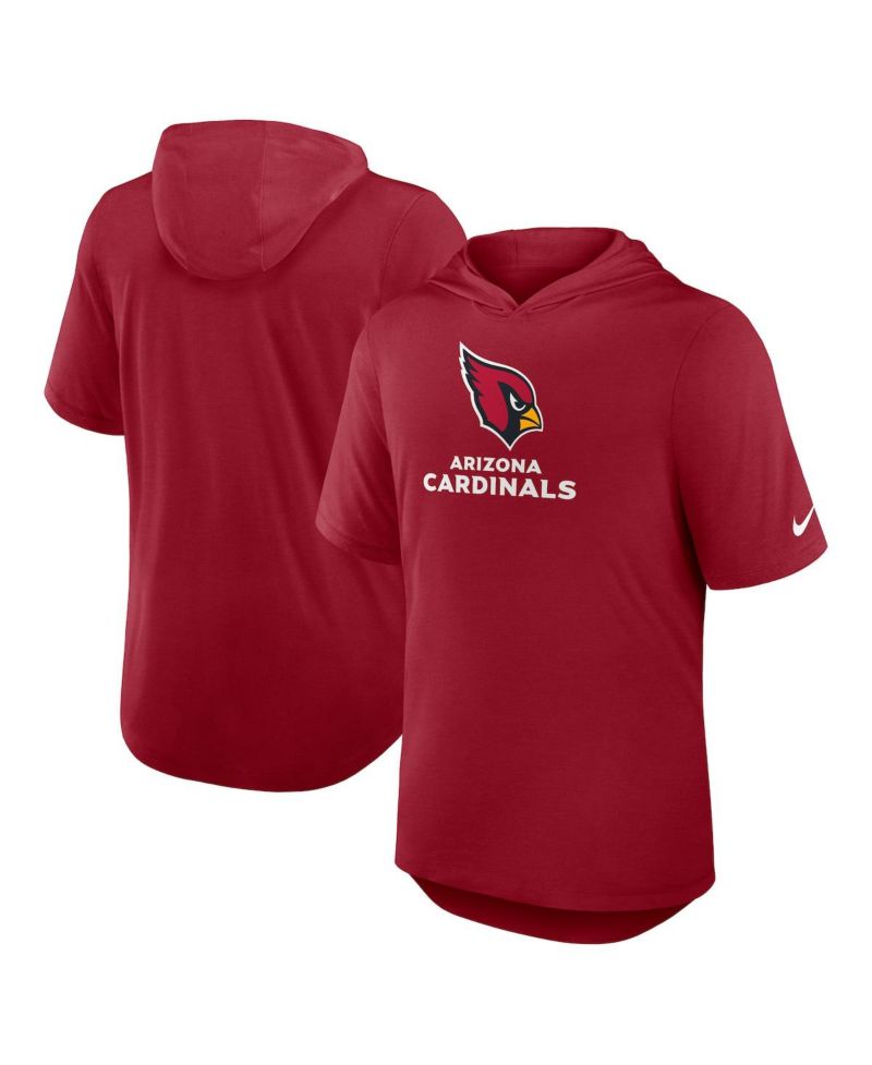 Men's Cardinal Arizona Cardinals Lockup Tri-Blend Hoodie T-Shirt