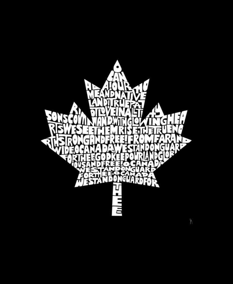 Plus Size Record CANADIAN NATIONAL ANTHEM Art V-Neck T-Shirt