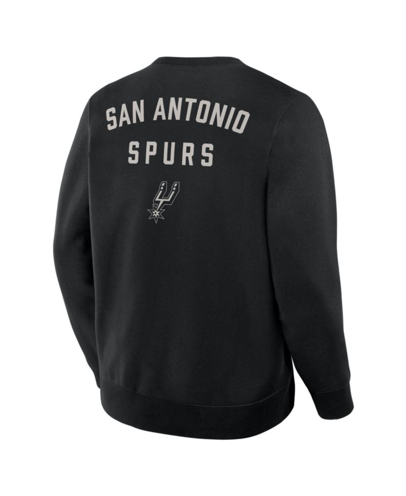 Men's Black San Antonio Spurs Crossover Collection Defensive Rotation Drill Premium Pullover Sweatshirt