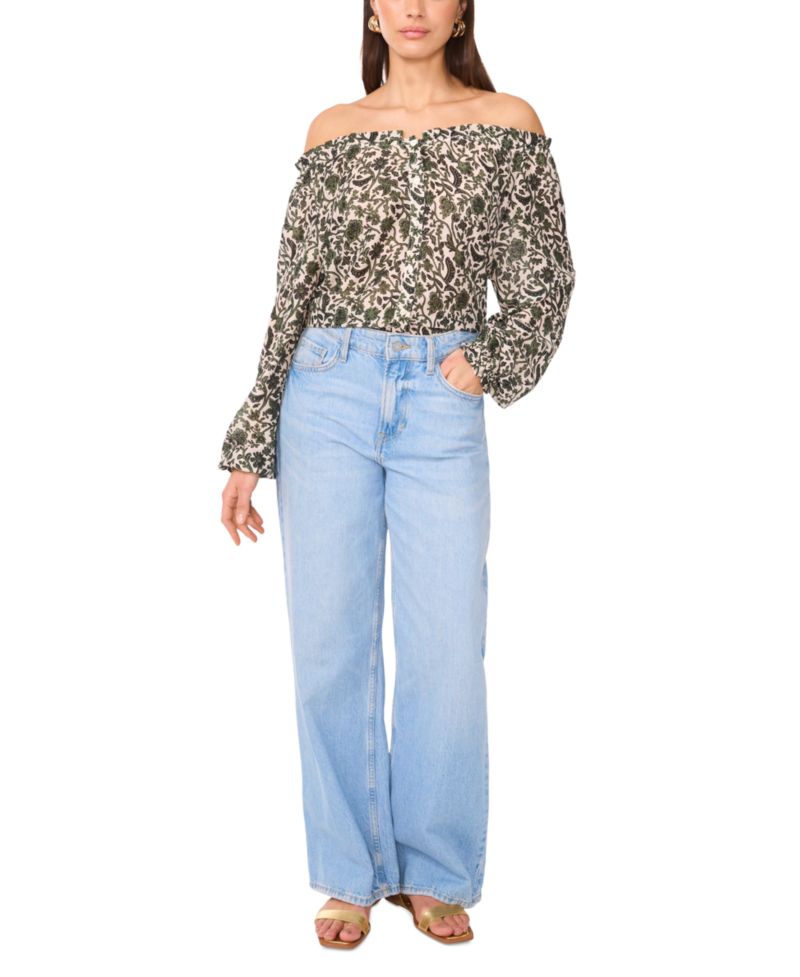 Women's Off-The-Shoulder Long-Sleeve Top