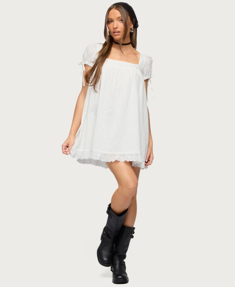 Women's Sepid Striped Cotton Mini Dress