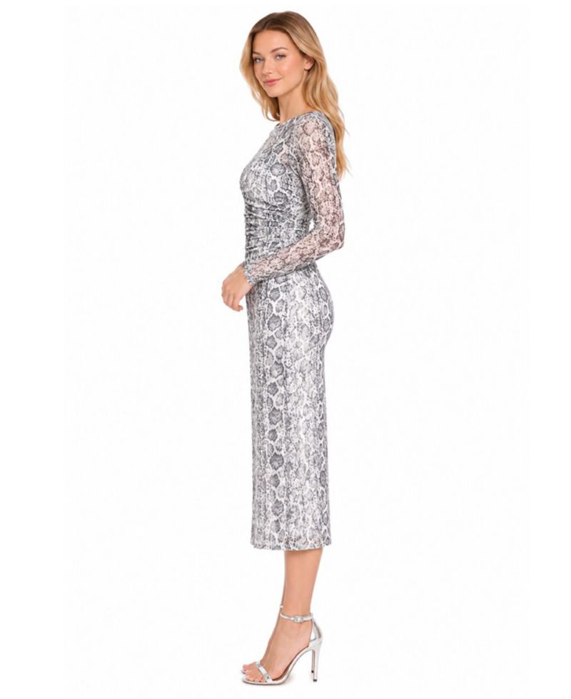 Women's Snakeskin Ruched Dress