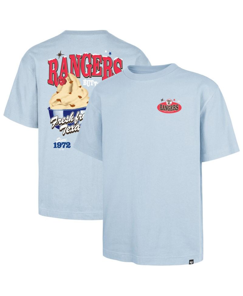 Men's Light Blue Texas Rangers Ice Cream Parlor Foundation T-Shirt