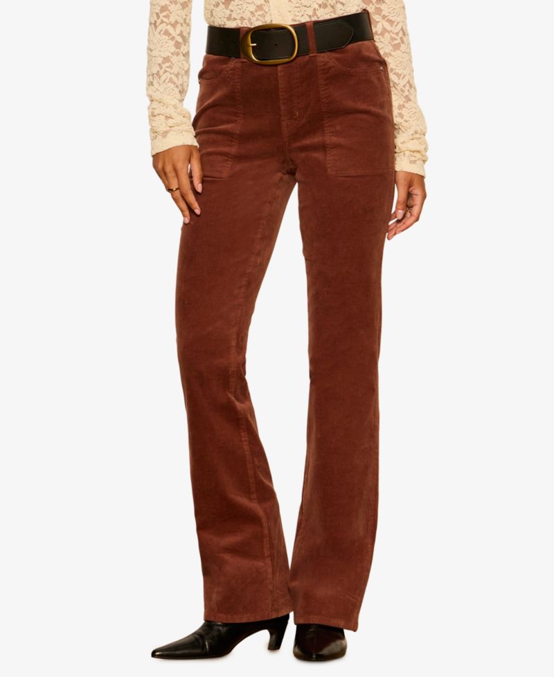 Petite Play Date High-Waist Bootcut Corduroy Pants