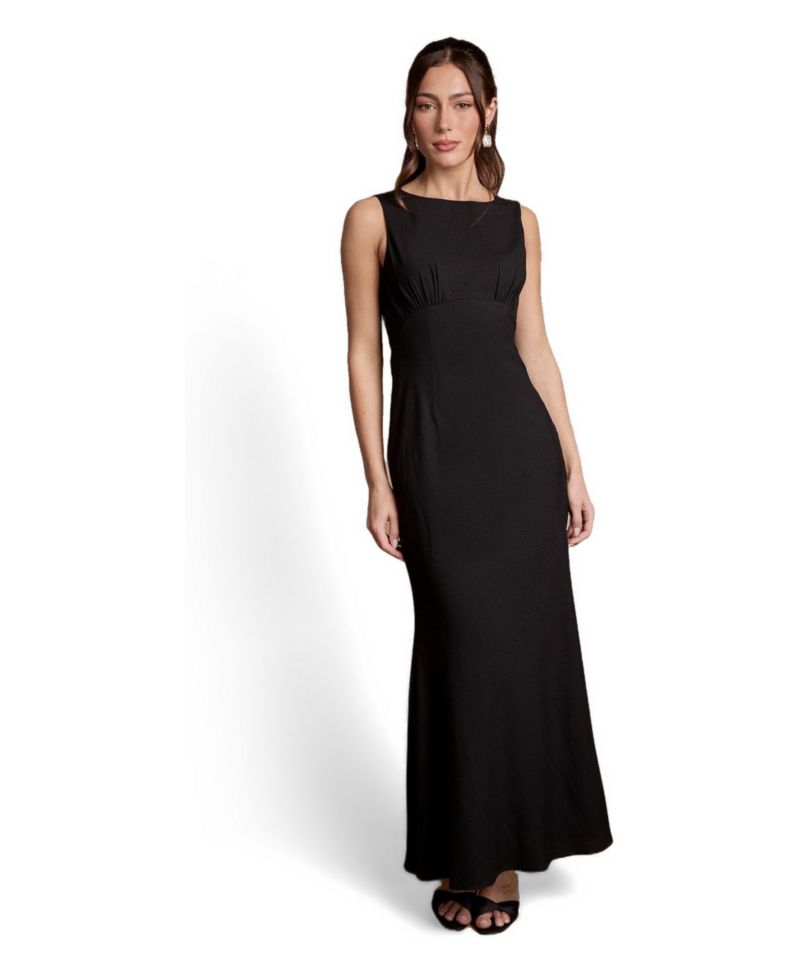 Women's Petite Cowl Back Maxi Dress