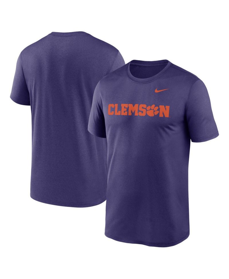 Men's Purple Clemson Tigers Primetime Legend Wordmark T-Shirt