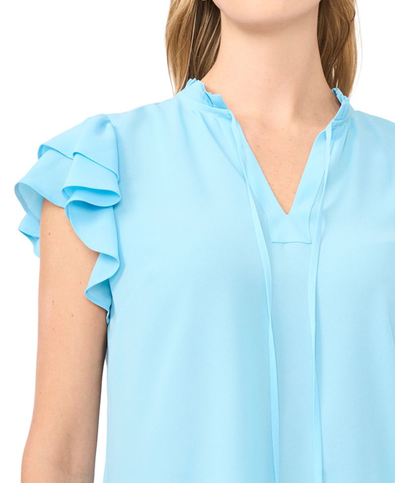 Women's V-Neck Ruffle Top