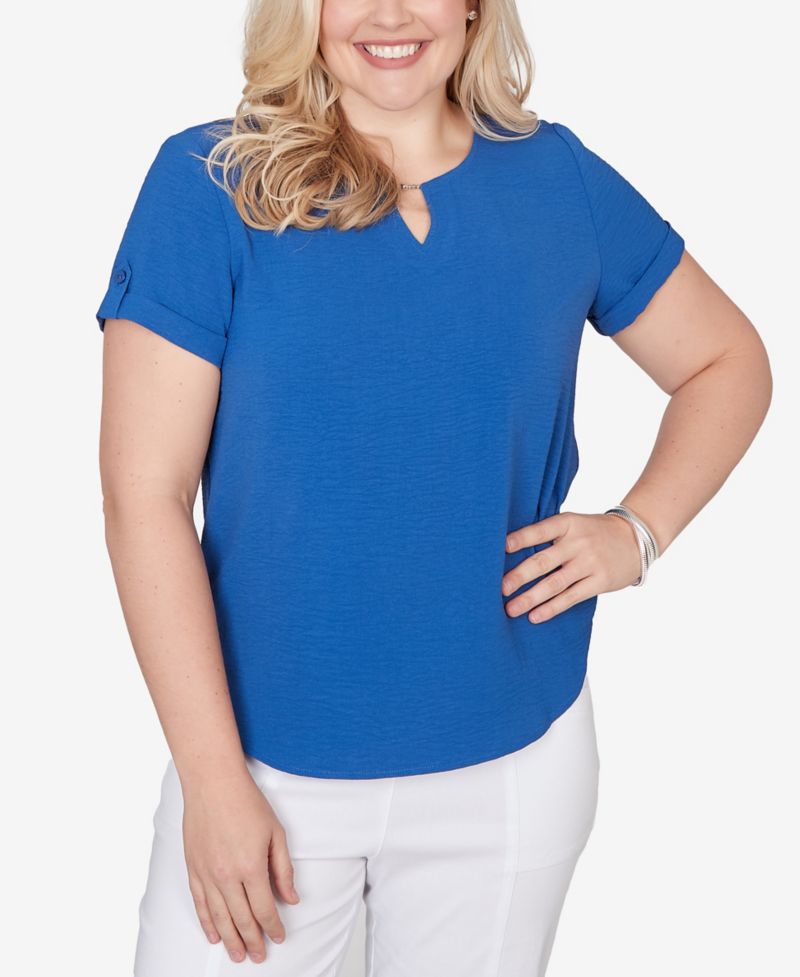 Women's The Royal Treatment Solid Rolled Short-Sleeve T-Shirt