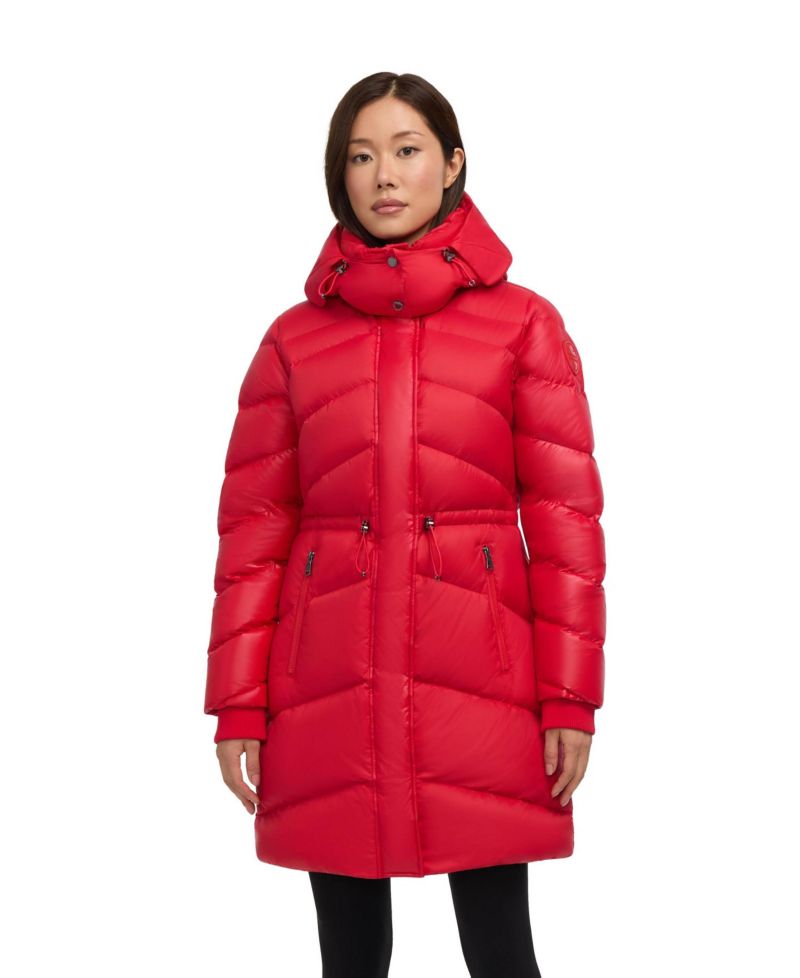 Women's Saturn Mid-Length Quilted Puffer with Removable Hood