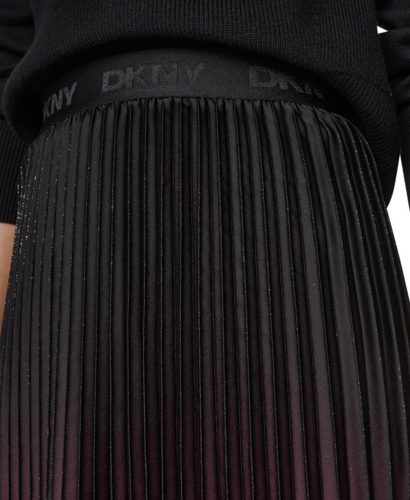 Women's High-Waisted Pleated Midi Skirt