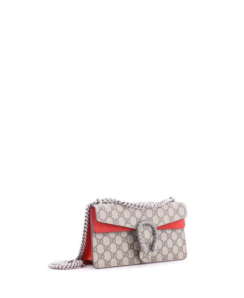 Small Dionysus Bag GG Coated Canvas with Crystal Embellished Metal