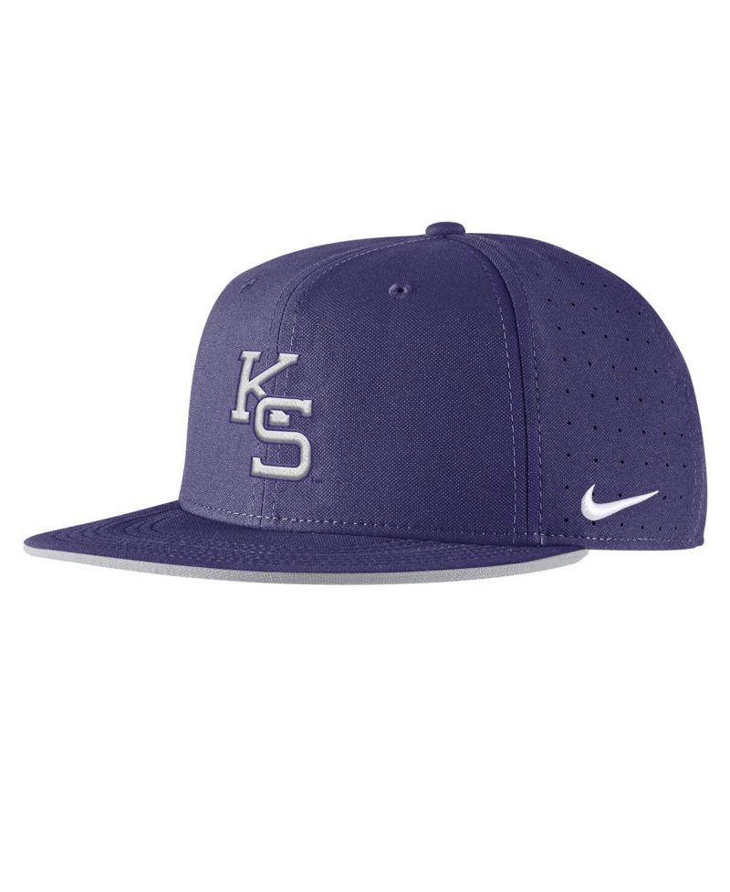 Men's Purple Kansas State Wildcats On-Field True Performance Baseball Fitted Hat