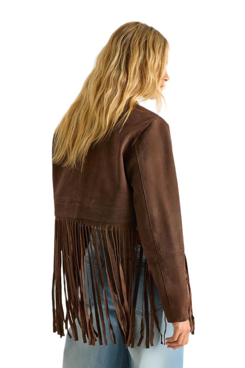 Women's Real Suede Fringe Jacket