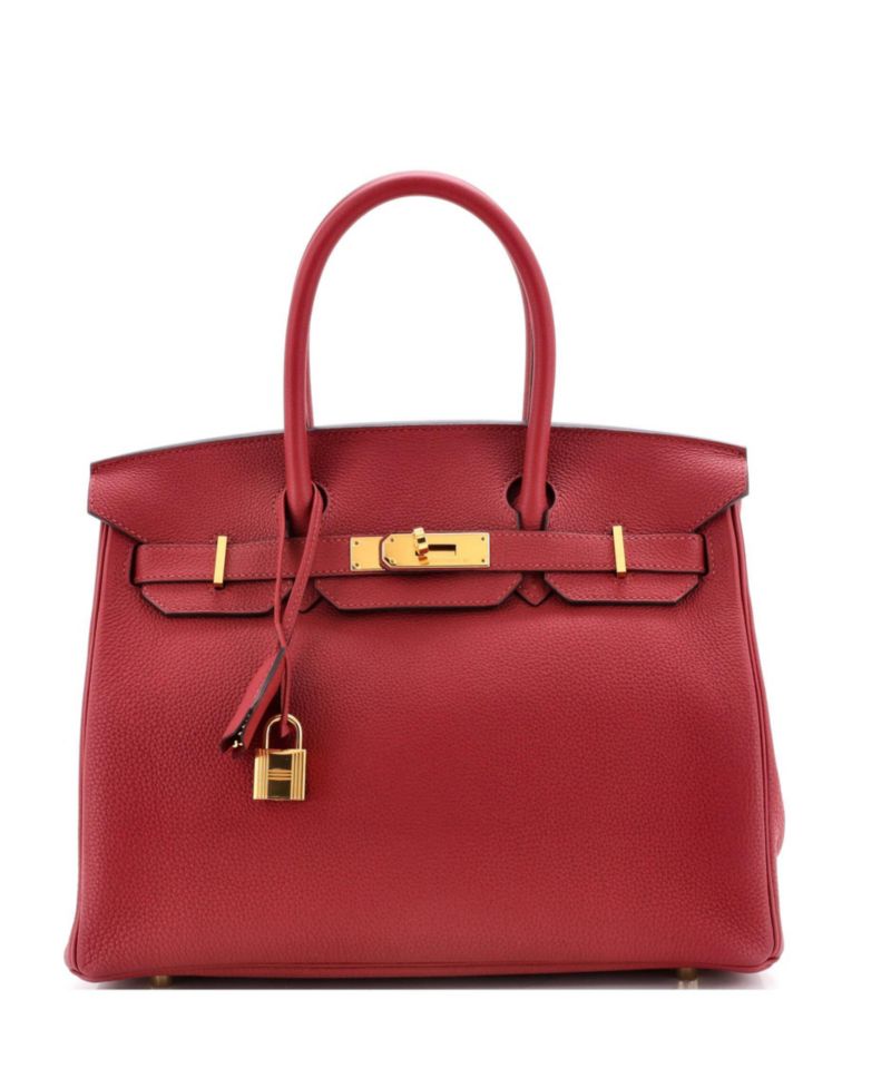 Birkin 30 Handbag Red Togo with Gold Hardware