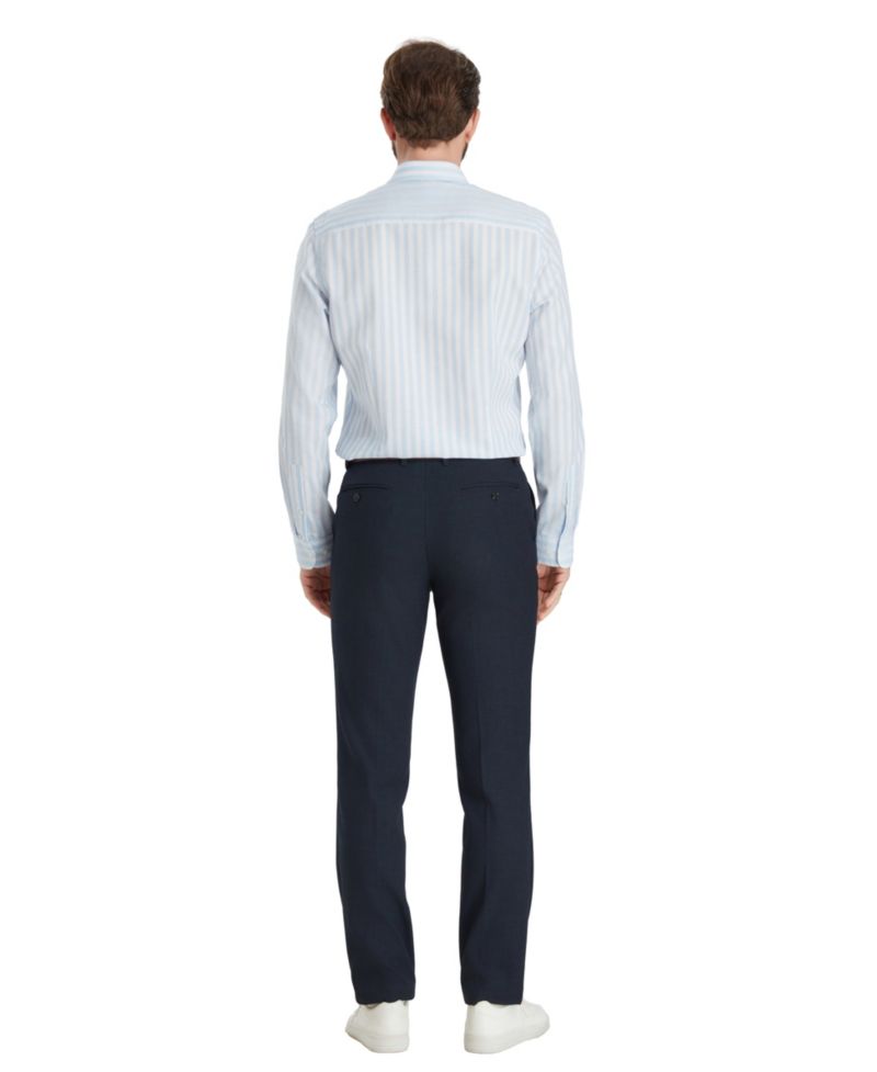 Men's Slim-Fit Linen Joseph Stripe Dress Shirt