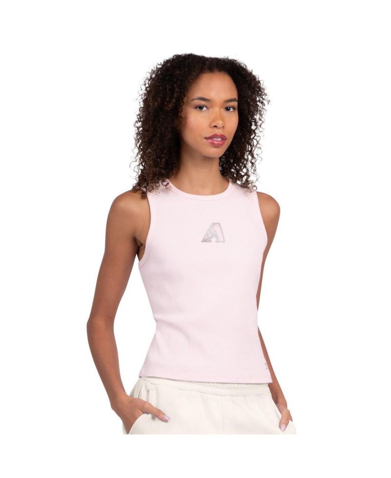 Women's Light Pink Arizona Diamondbacks Pastels Ribbed Tank Top