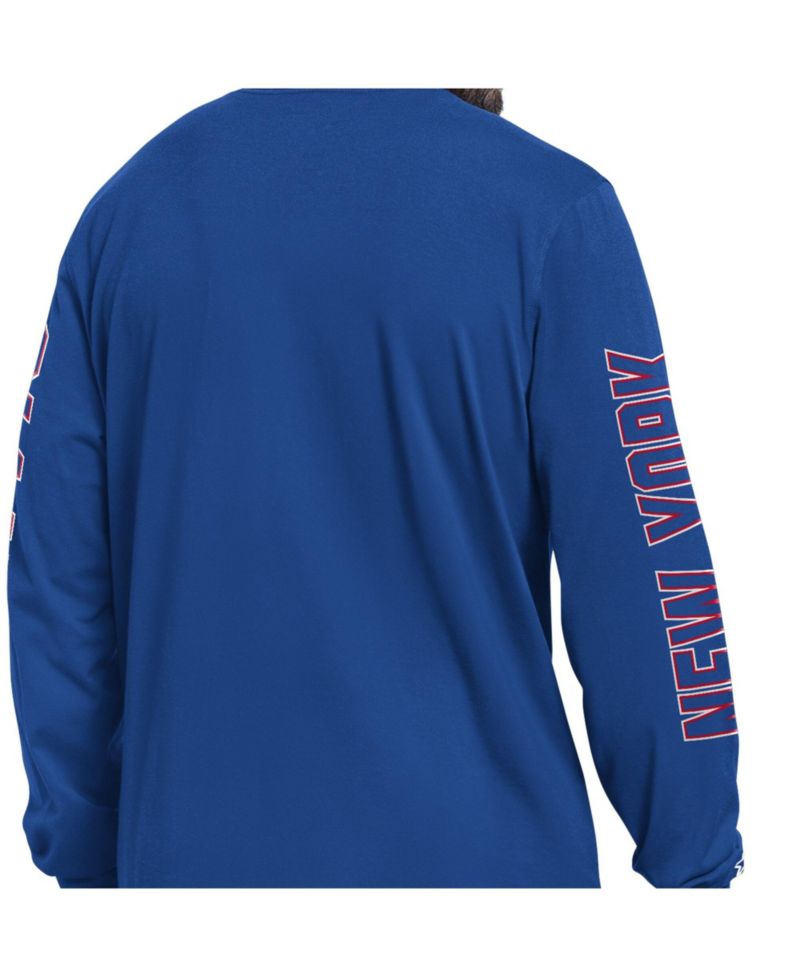 Men's Royal New York Giants Clutch Hit II Long-Sleeve T-Shirt