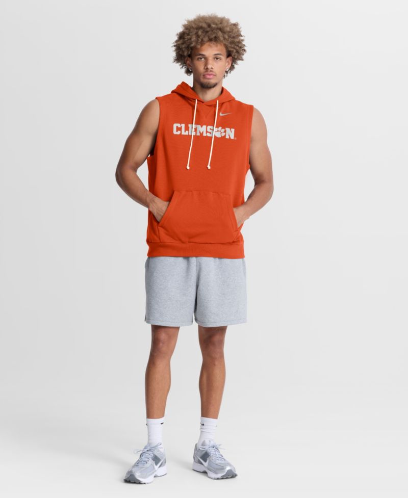 Men's Orange Clemson Tigers 2026 Sideline Sleeveless Dri-FIT Hoodie