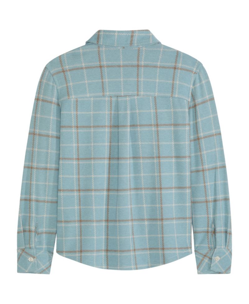Big Boys Yarn Dye Knit Twill Button Up Shirt