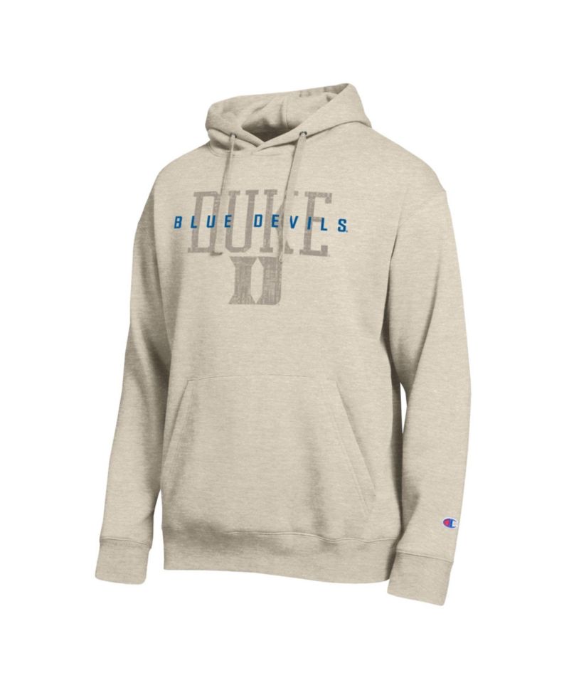Men's Duke Blue Devils All-Star Neutral Stack Fleece-Lined Distressed-Graphic Relaxed-Fit Hoodie