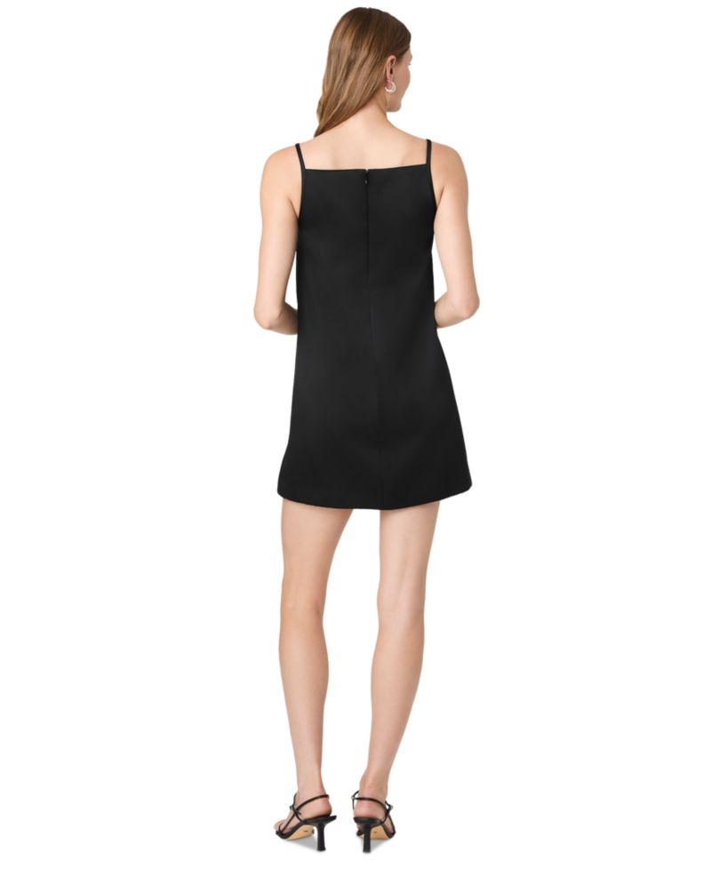 Women's York Satin A-Line Square Neck Mini Dress