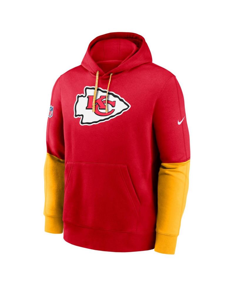 Men's Red Kansas City Chiefs 2024 Sideline Club Pullover Hoodie