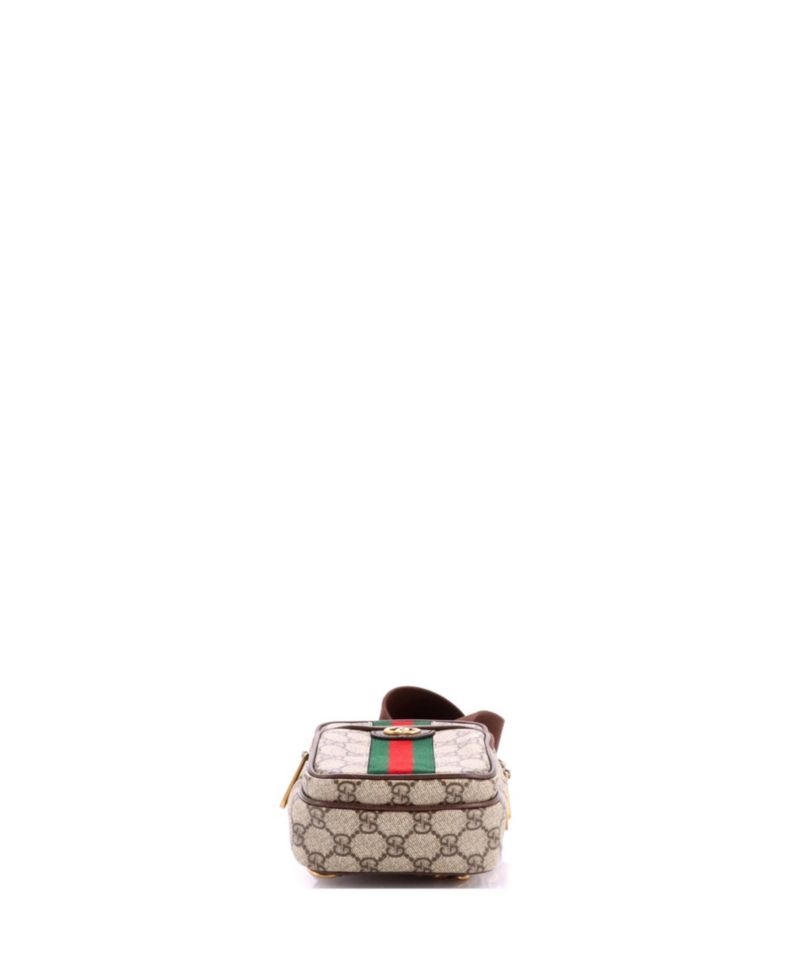 Mini Ophidia Front Pocket Zip Crossbody Bag GG Coated Canvas