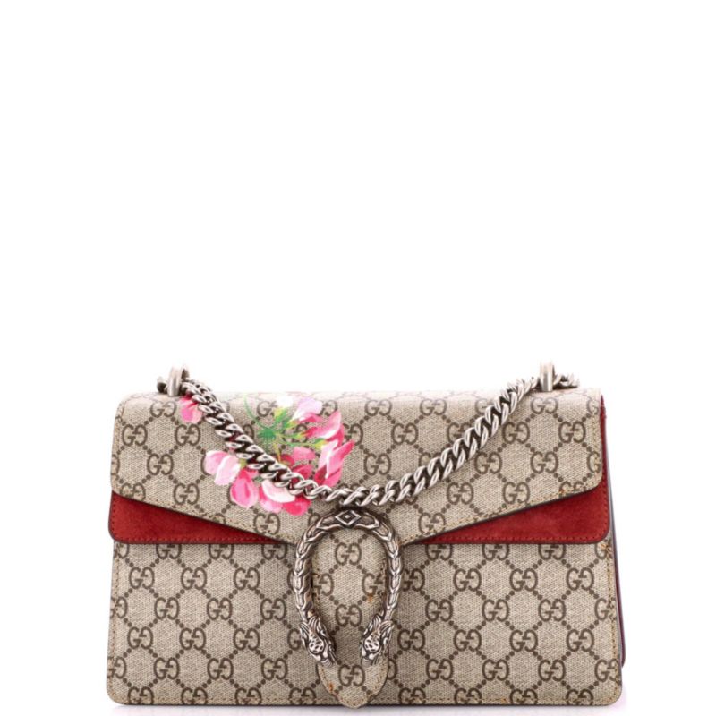 Small Dionysus Bag Blooms Print GG Coated Canvas
